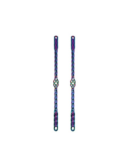 20 Cage Twisted Spring Fork Bars Oil Slick..